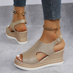 Ines | Entspannte Keil Sandalen
