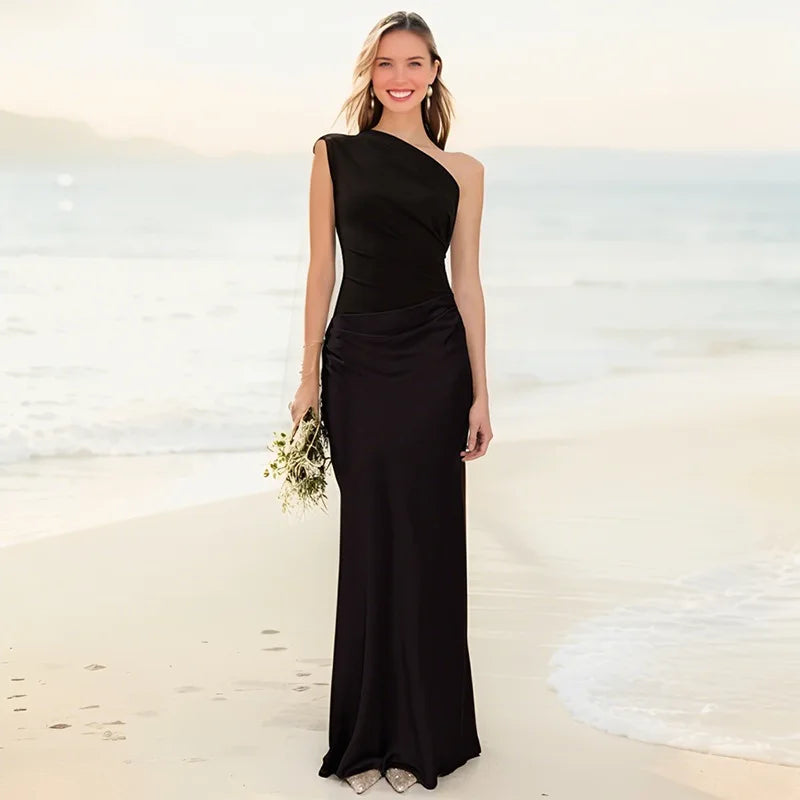 Maxikleid mit Schuldgefühl aus Satin