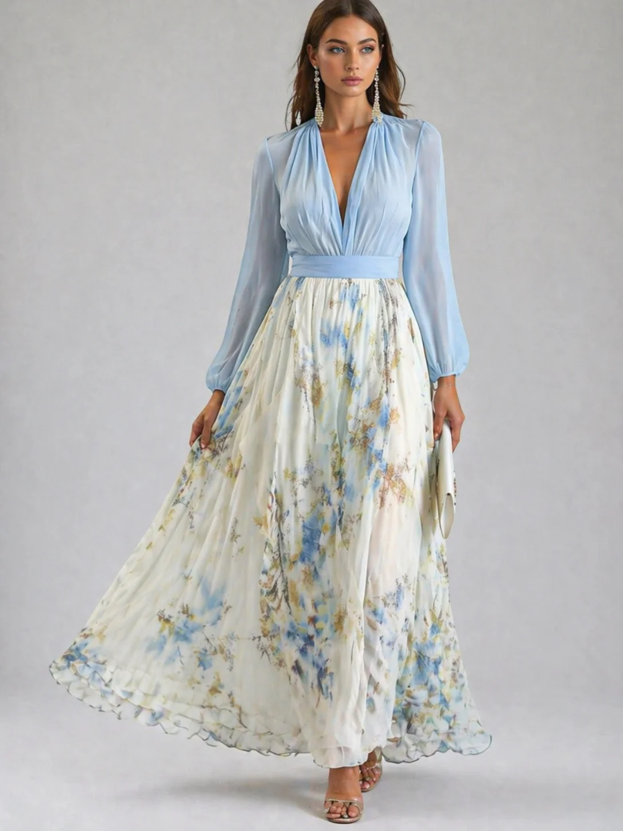 Emma | Florales Maxikleid