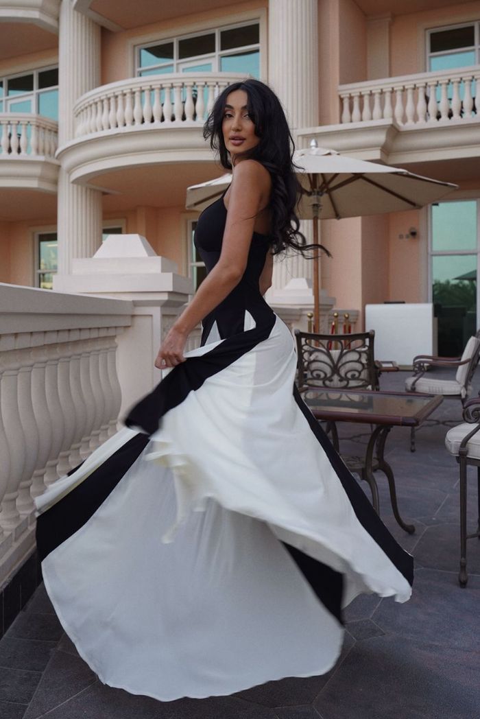 Elianna | Gestreiftes Maxikleid