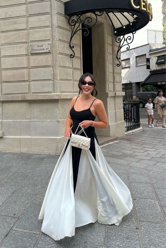 Elianna | Gestreiftes Maxikleid