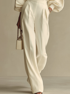 Livia - Ivory Ribbed Knit Set