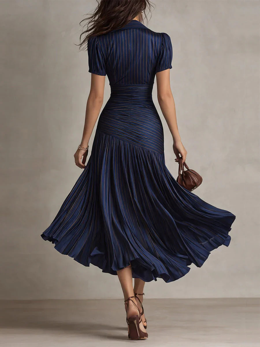 Florenz | Vintage Elegantes Chiffon Maxikleid