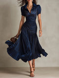 Florenz | Vintage Elegantes Chiffon Maxikleid