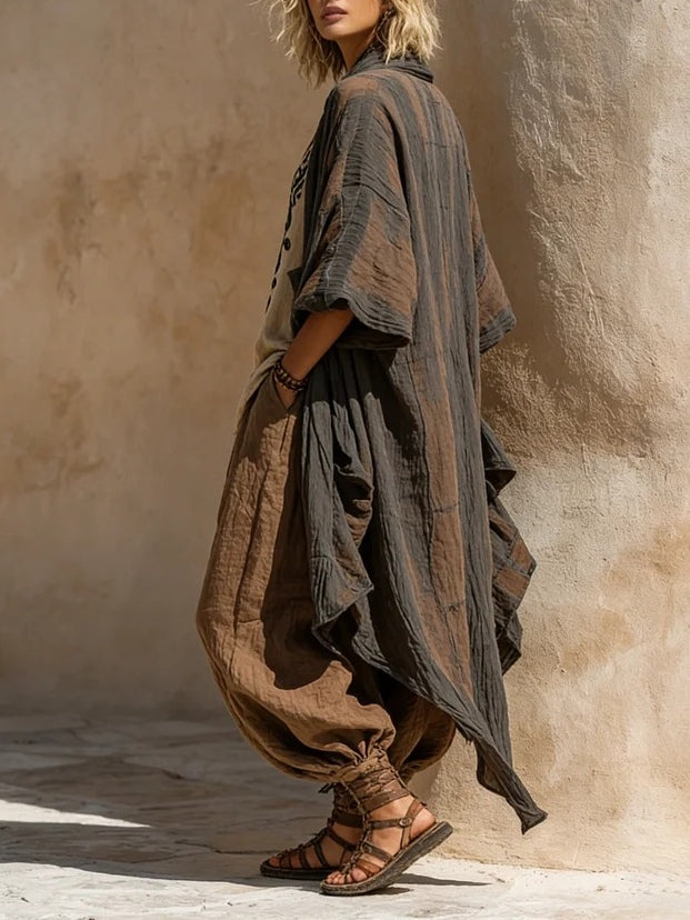 Margaret | Nomadisches Bohemian Kunstdruck Drei-Teile Set Outfit