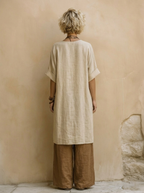 Sophie | Dunkelgrau & Braun Tribal-Print Drei-Teile-Set
