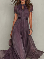 Ashley | Vintage Elegantes Chiffon Maxikleid
