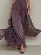 Ashley | Vintage Elegantes Chiffon Maxikleid