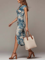 Desire | Bohemian Batik Falten Midi Kleid