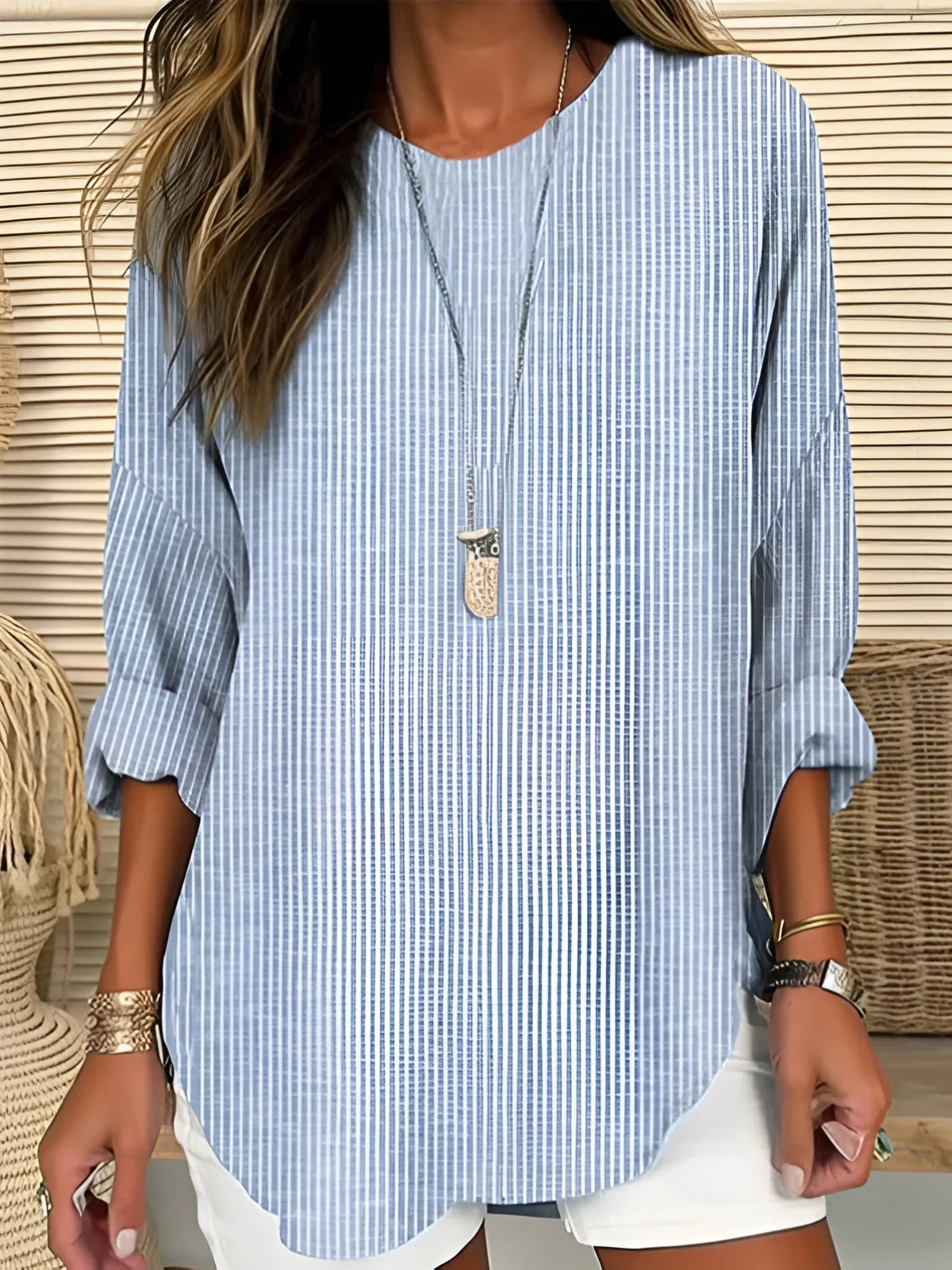 Olivia | Trendige gestreifte Bluse