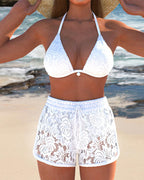 Laluna® | Elegantes einfarbiges Spitzen-Bikiniset