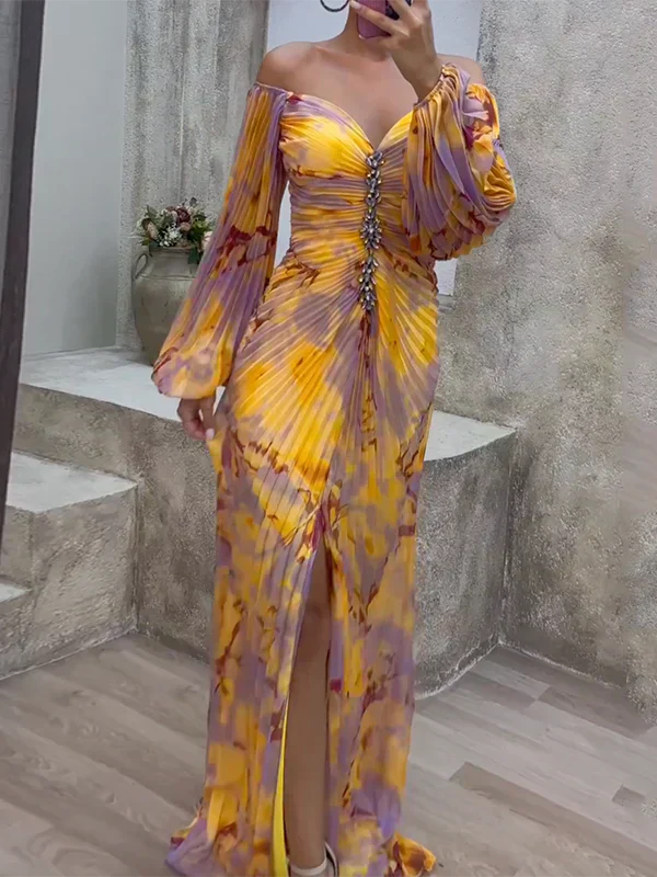 Maria Chic Kleid mit V-Ausschnitt