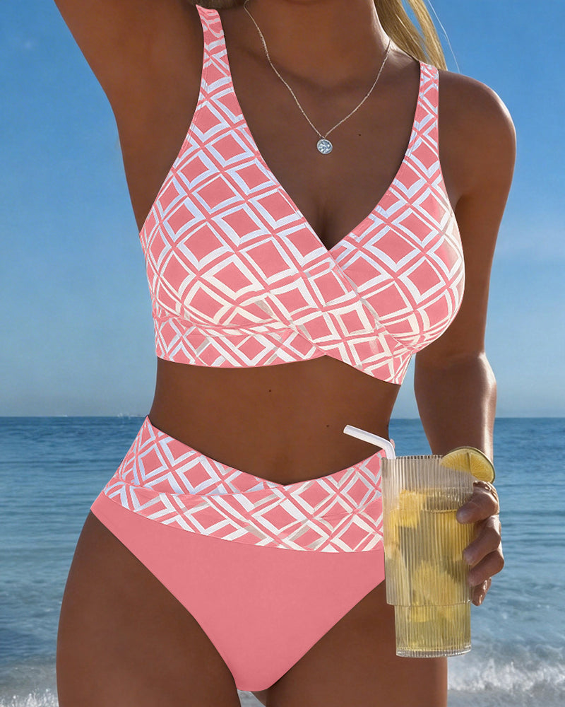 Marlene™ | Zweiteiliger Bikini mit elegantem Diamantmuster