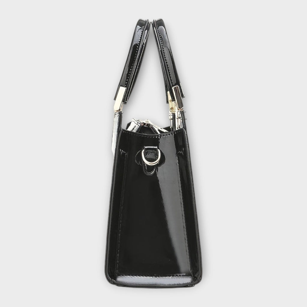 Olivia - Glänzende Krokodilprägung Handtasche