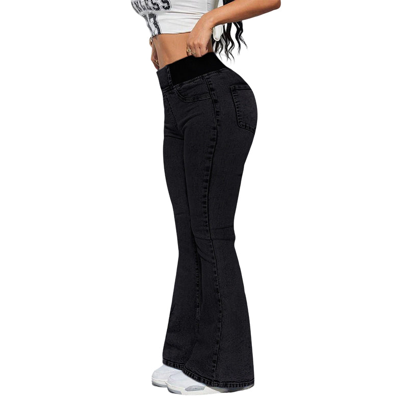 Damen Hochbundige Stretch Jeans