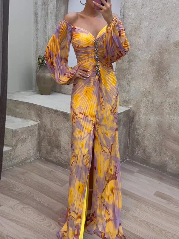 Maria Chic Kleid mit V-Ausschnitt