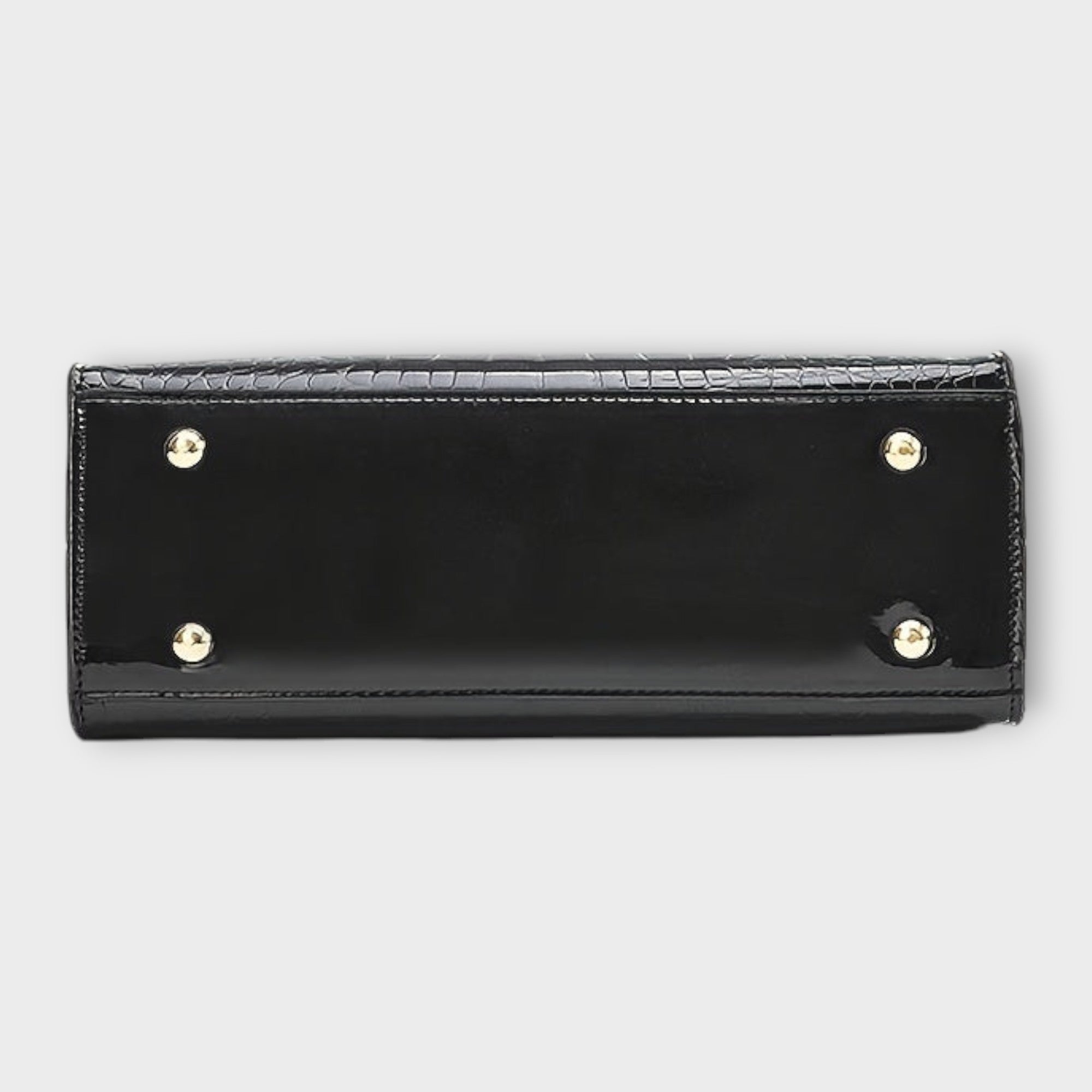 Olivia - Glänzende Krokodilprägung Handtasche