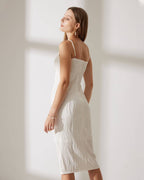 Mirella | Cami-Kleid mit eleganter Wellenstruktur