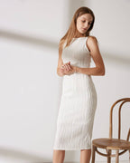 Mirella | Cami-Kleid mit eleganter Wellenstruktur