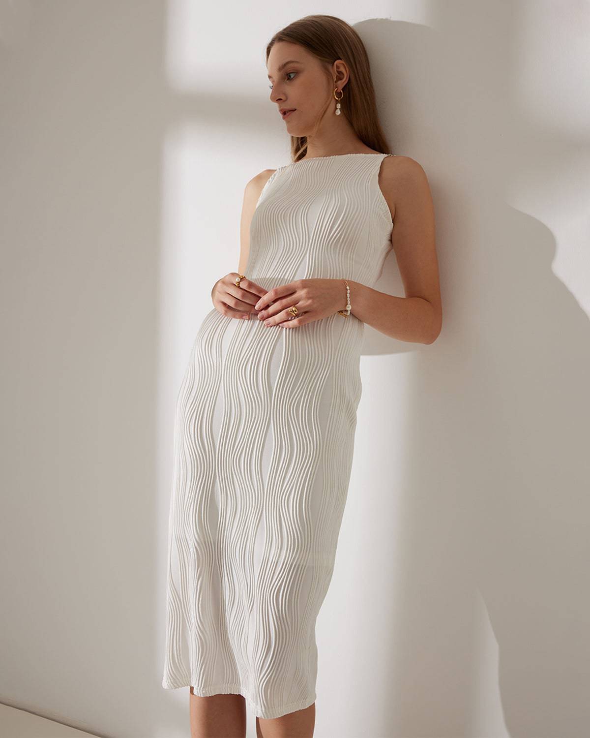 Mirella | Cami-Kleid mit eleganter Wellenstruktur