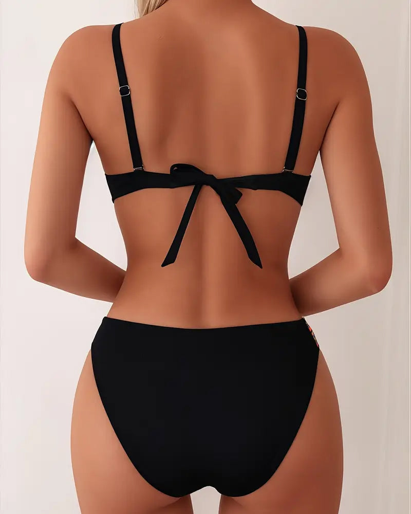 Lois | Sexy Rückenauschnitt Bikini Set