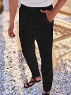 NICHOLS | WEITE LEINENHOSE MIT KORDEL