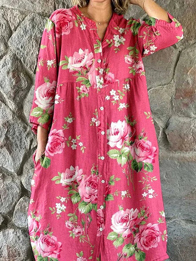 Maddie | Kunst Floral Kleid
