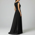 Fallon - Texturiertes Tüll Abend-Jumpsuit