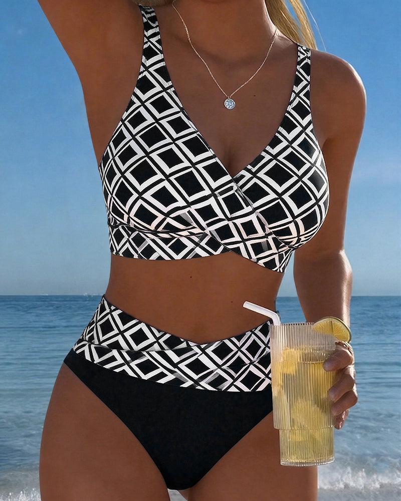 Marlene™ | Zweiteiliger Bikini mit elegantem Diamantmuster