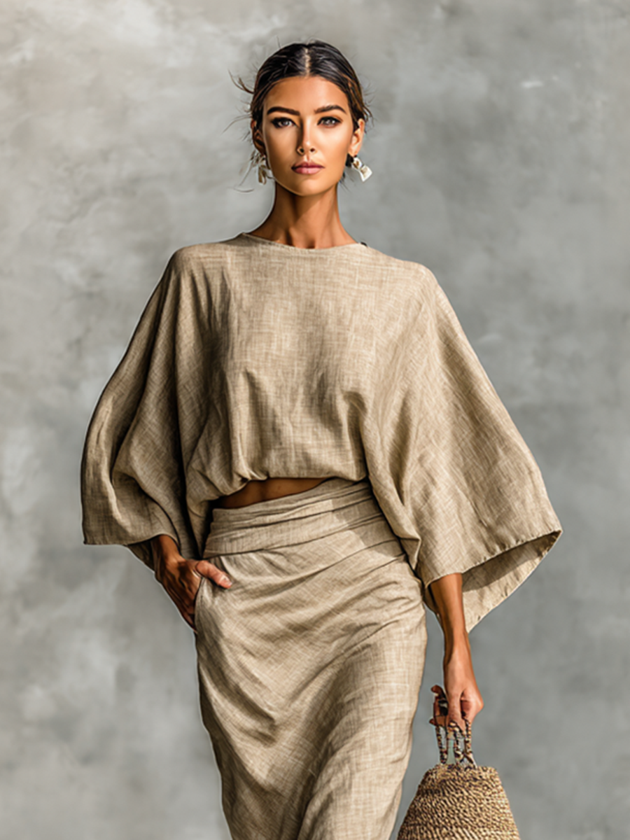 Lena | Zweiteiliges Baumwoll Leinen Set