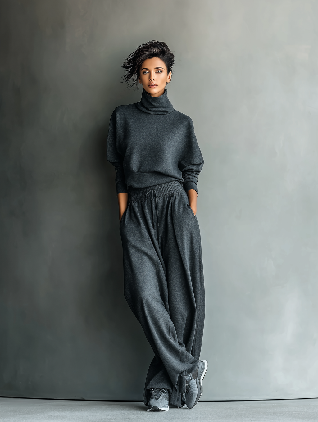 Strick Ensemble Weite Hose