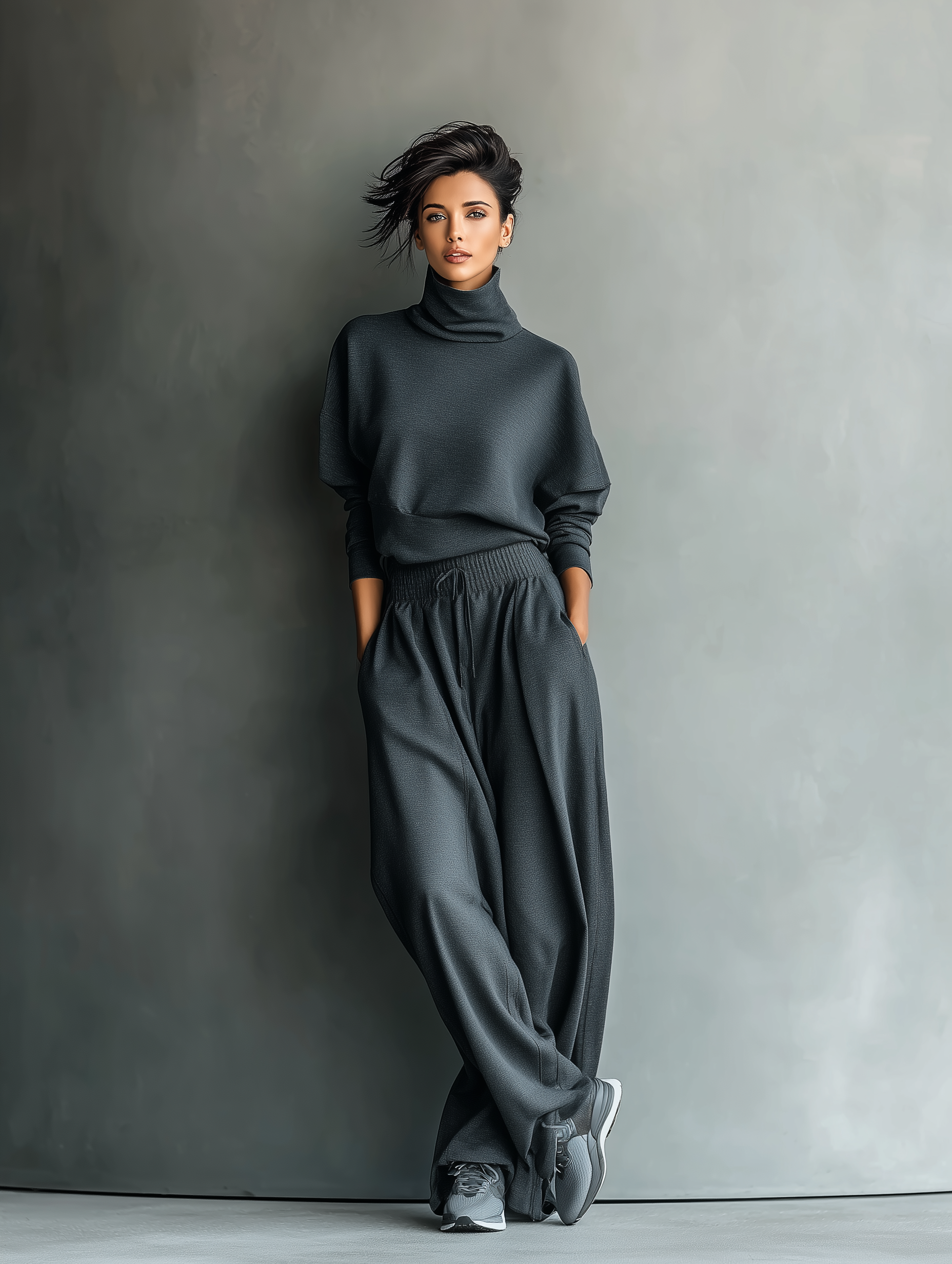 Strick Ensemble Weite Hose