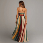 Lina | Farbenfrohes Ärmelloses Maxikleid