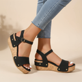 Elena | Elegante Keilabsatz Sandalen