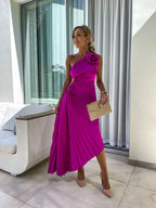 Eya™ | Elegantes Maxi-Kleid mit floralen Muster und einem Schulterträger