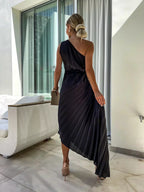Eya™ | Elegantes Maxi-Kleid mit floralen Muster und einem Schulterträger