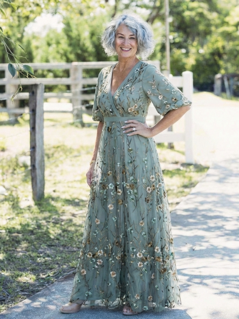 Evadne | Floral Maxikleid