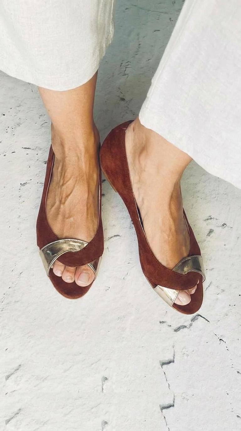 SANDALEN MIT OFFENER SPITZE UND METALLDETAIL