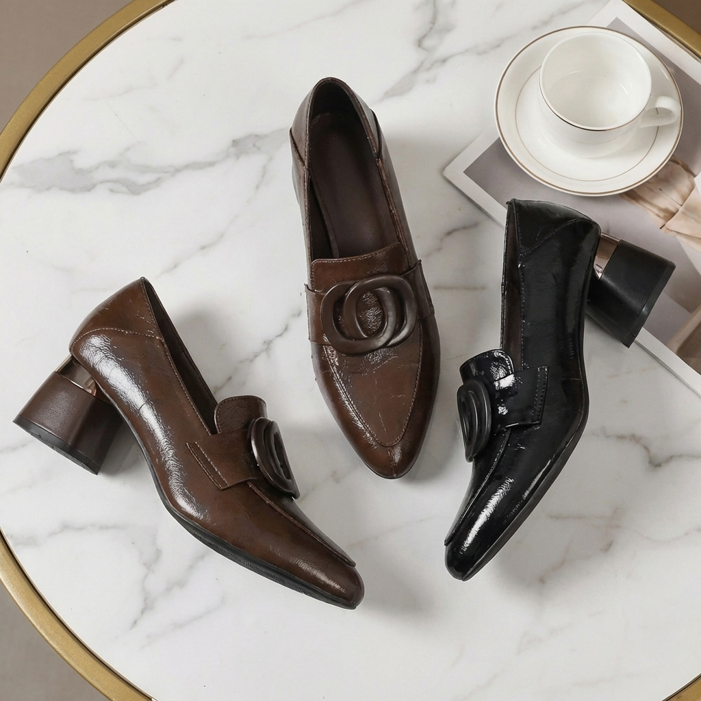 Valora Leder Loafer Absätze