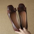 Camille Bogen Leder Ballerinas
