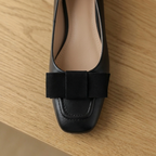 Camille Bogen Leder Ballerinas