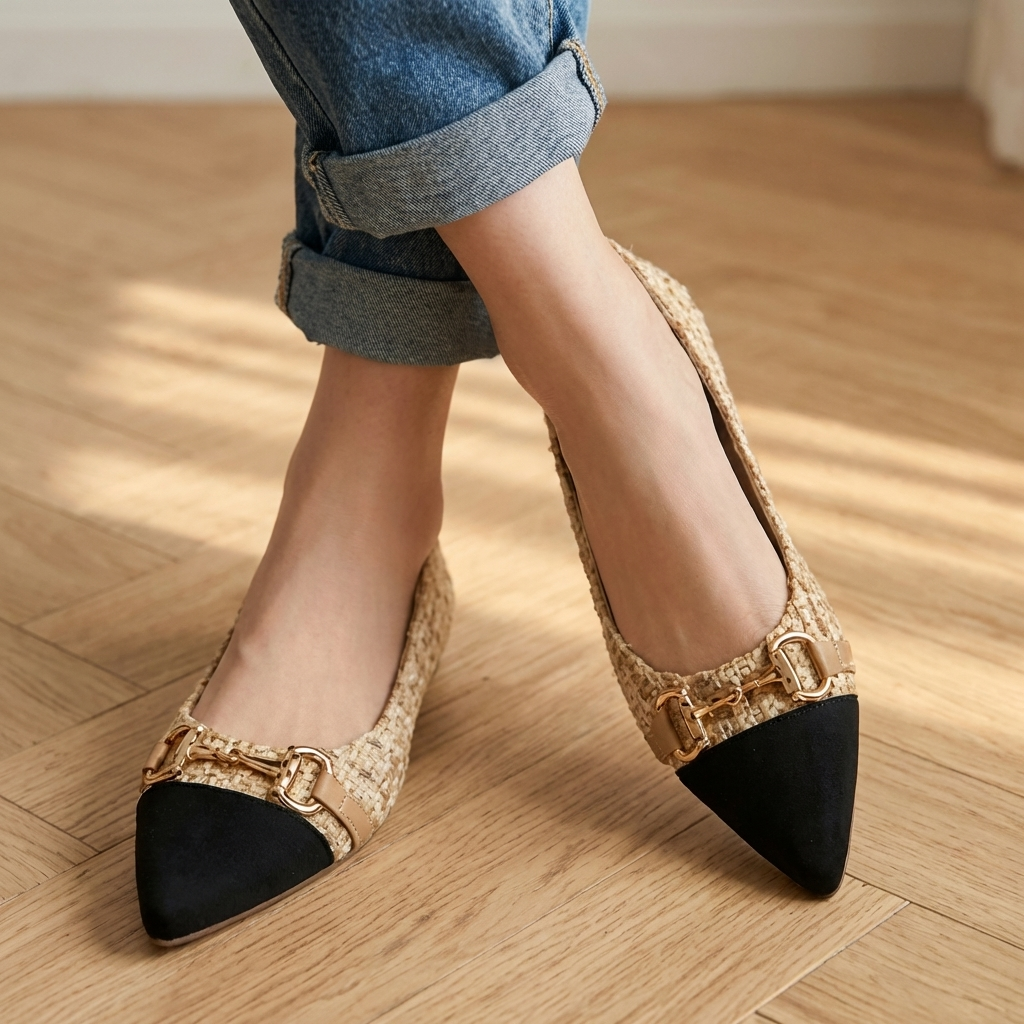 Verona Tweed Ballerinas