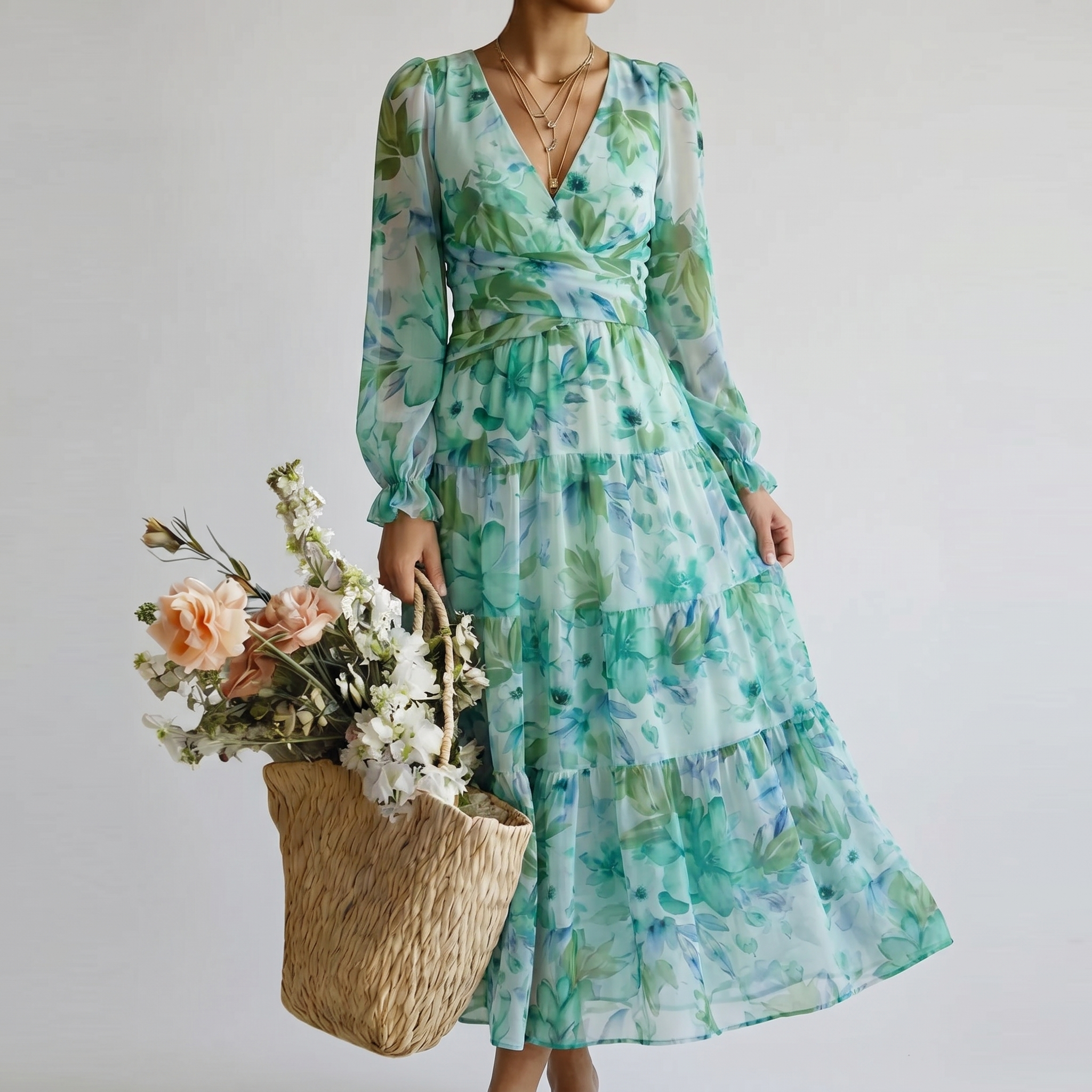 Althea | Floral Maxi-Kleid