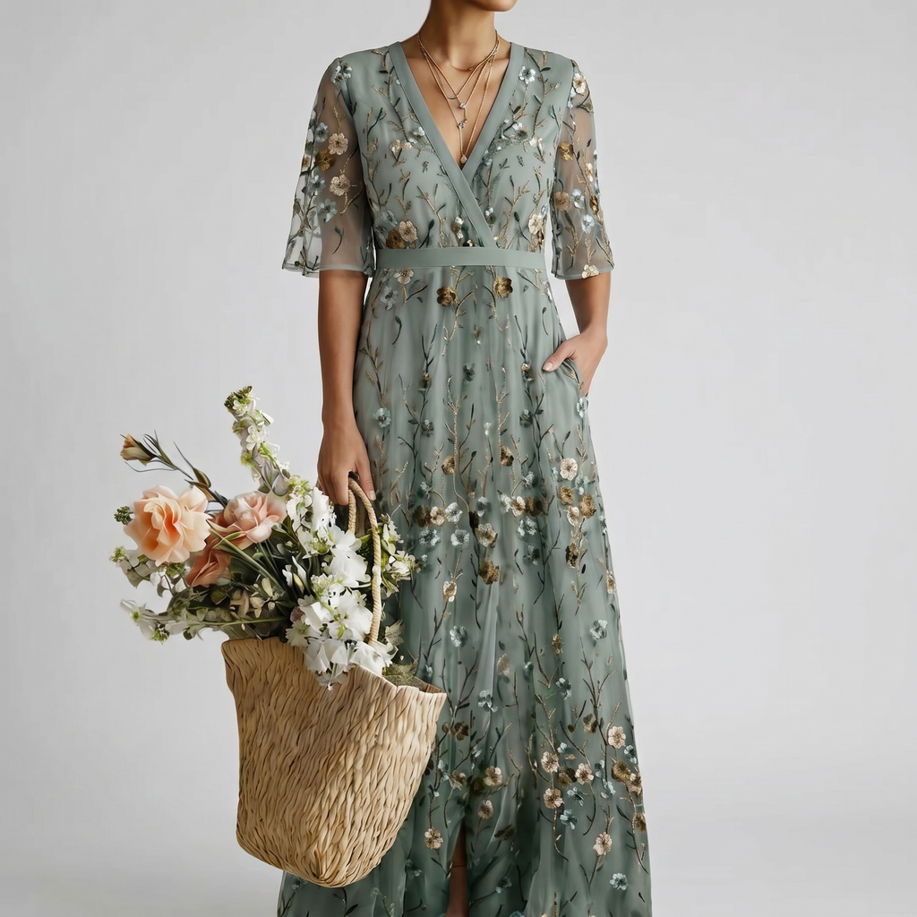 Evadne | Floral Maxikleid