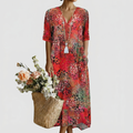 Anna | Vibrant Midi-Kleid