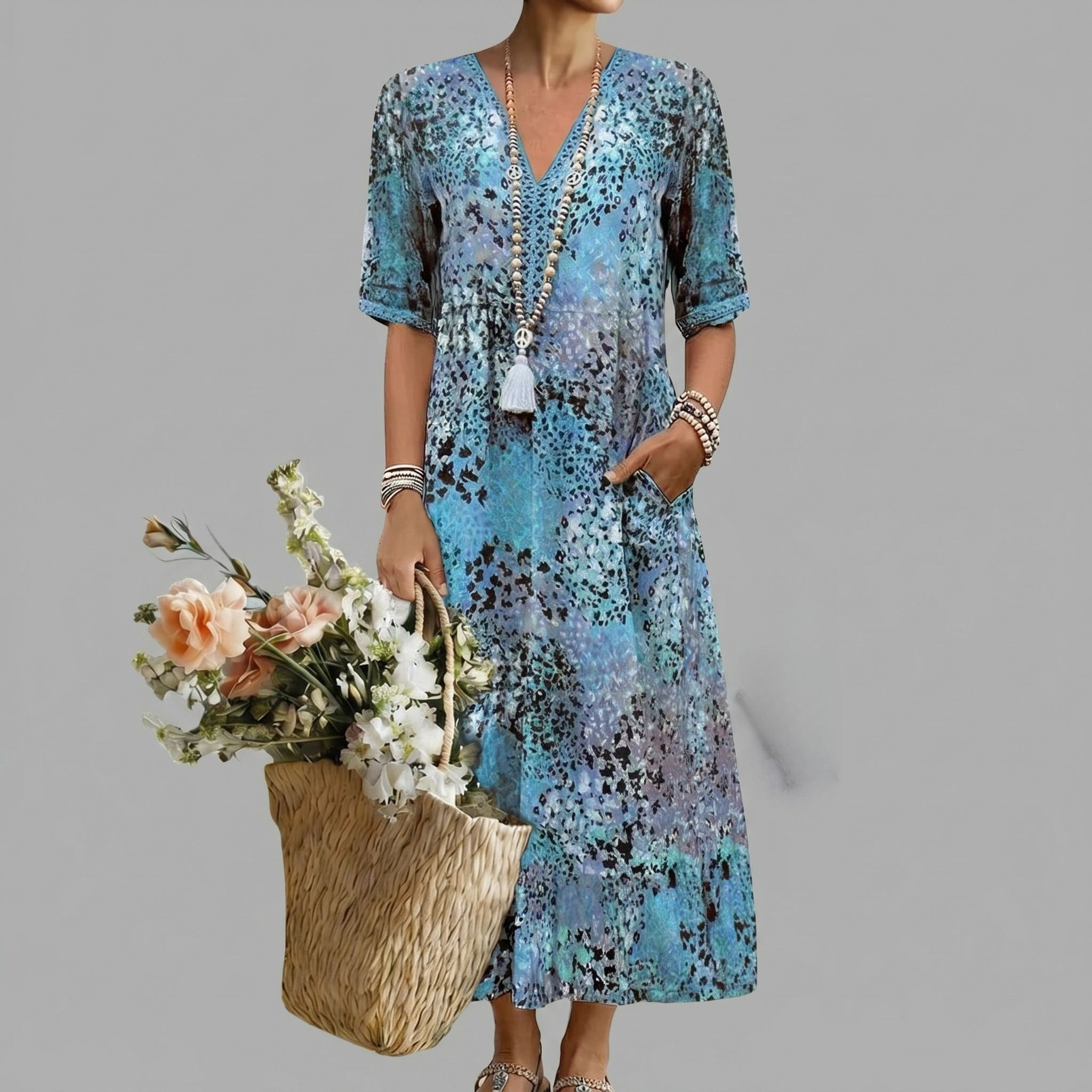 Anna | Vibrant Midi-Kleid