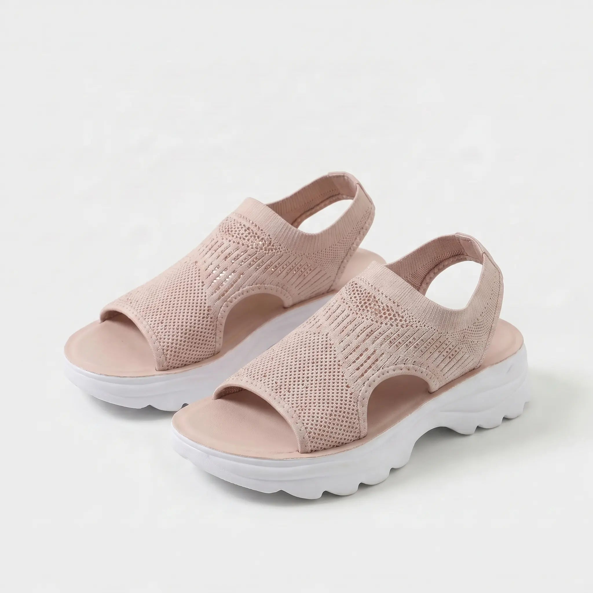 Grace | Atmungsaktive gestrickte Plattform-Sandalen mit Fersenriemen