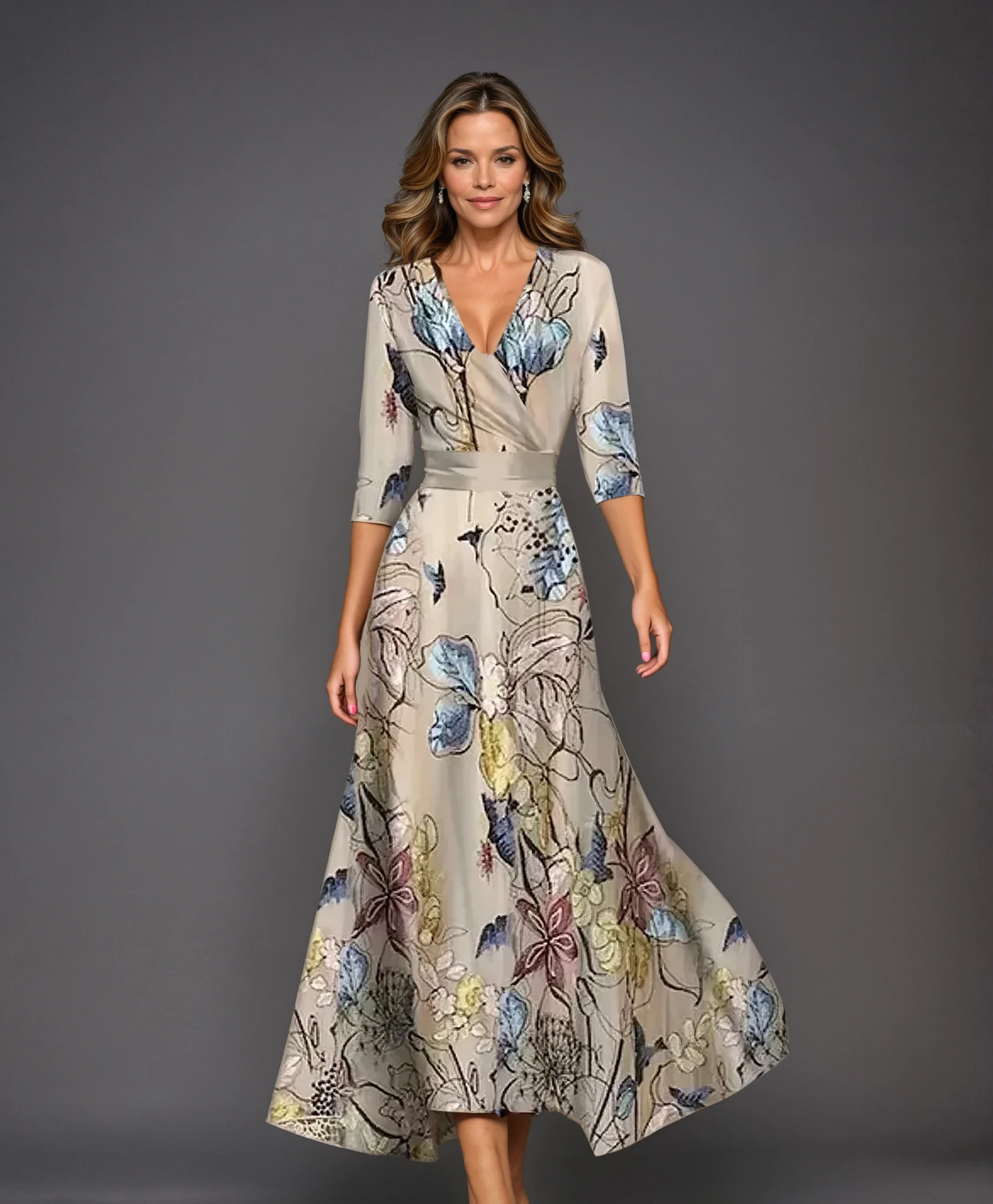 Chic Kleid mit Floral Druck