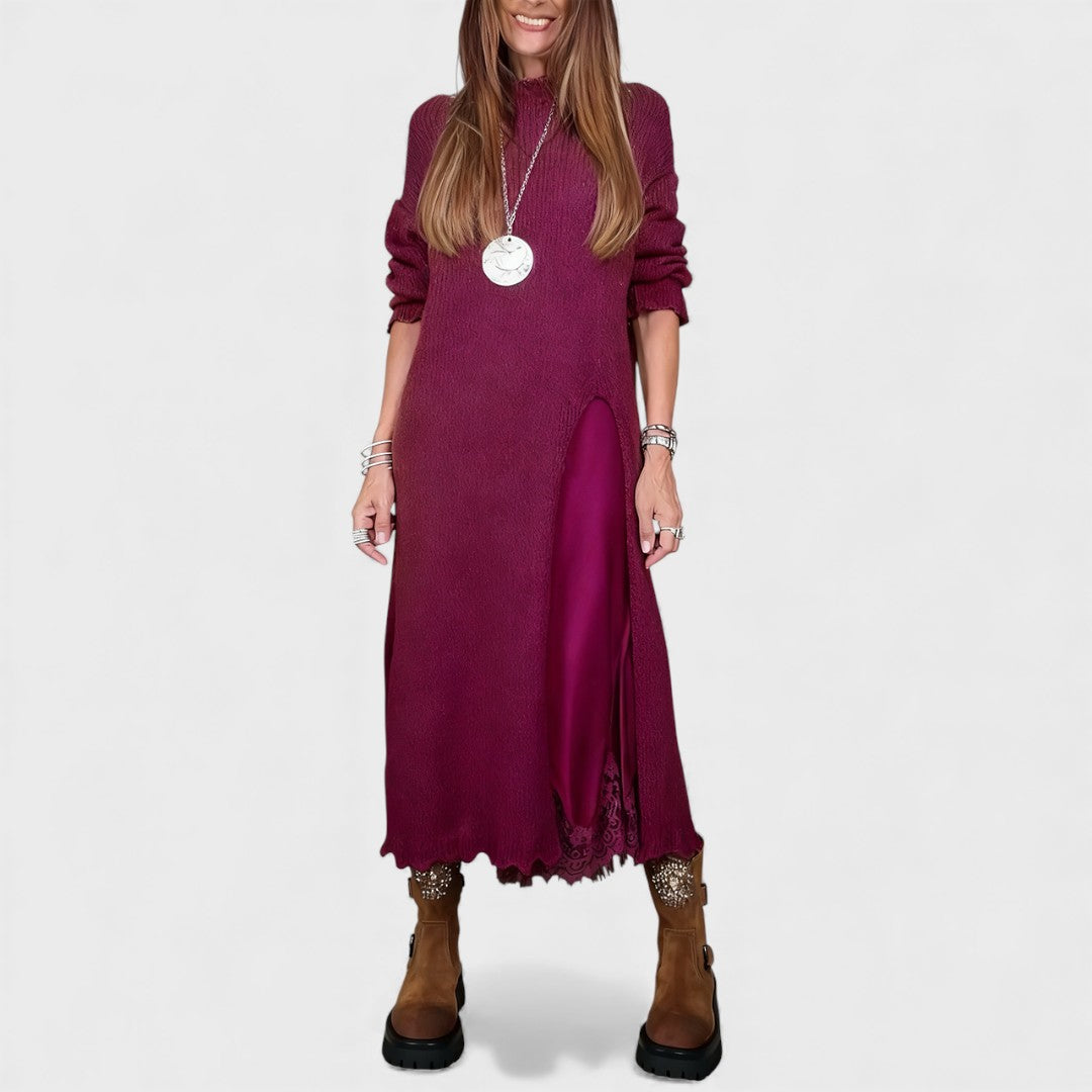 Portia – Elegantes Layered Sweater- und Kleid-Set