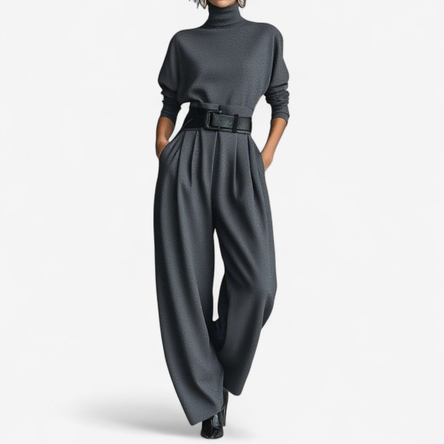 Doris - Hochkragen-Jumpsuit